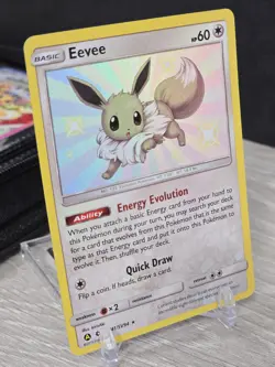 Pokemon Card TCG Eevee SV41/SV94 Hidden Fates 2019 Shiny Vault Holo Rare NM - Image 1