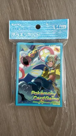 Pokemon Center Japan Canari Mega Eelektross Blue Card Sleeves 64 Count | New - Image 2