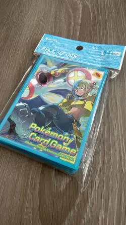 Pokemon Center Japan Canari Mega Eelektross Blue Card Sleeves 64 Count | New - Image 5