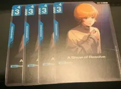 4x A Show of Resolve (GD01-100) (NM) - Gundam Card Game - Newtype Rising (ENG) - Image 1