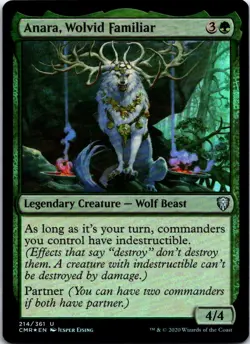 FOIL Anara, Wolvid Familiar U Commander Legends 214 MP - Image 1