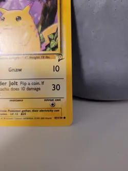 2000 Near Mint Pikachu Base Set 2 Pokemon 87/130 - Image 5