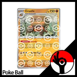Pokemon TCG: Black Bolt - PokeBall Reverse Holo - 052/086 - Crustle - Image 1