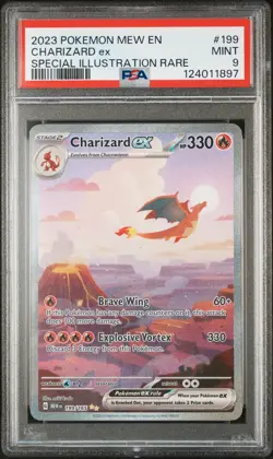 2023 POKEMON MEW EN-151 #199 CHARIZARD ex SPECIAL ILLUSTRATION RARE PSA 9 - Image 1
