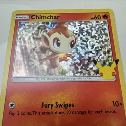 Chimchar 12/25 Promo Holo McDonald's 25th Anniversary Promos Pokemon - Image 3