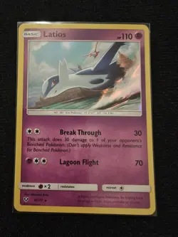 Pokemon Latios 41/73 Shining Legends Holo Rare Basic 110HP Lagoon Flight - Image 1