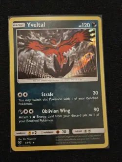 The Pokemon Company Yveltal 54/73 Shining Legends Holo Rare Basic HP120 Strafe … - Image 1