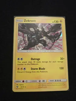 The Pokemon Company Zekrom 35/73 Shining Legends Holo Rare Basic 130HP Outrage - Image 1