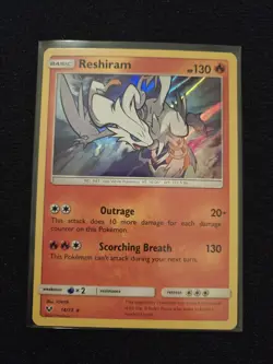The Pokemon Company Reshiram 14/73 Shining Legends Holo Rare Basic 130HP Outrage - Image 1