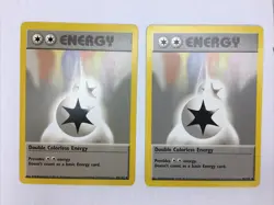 2 x 1999 Pokemon Base Set Double Colorless Energy 96/102 Uncommon - Image 2