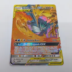 Pokemon TCG 2019 Sun & Moon Hidden Fates Moltres Zapdos Articuno GX 44/68 - Image 3