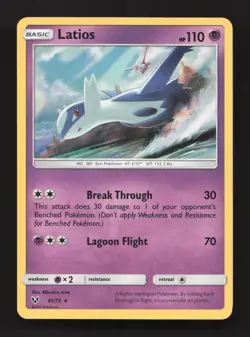 Latios 41/73 Holo Rare Shining Legends Pokemon Holo Near Mint - Image 1