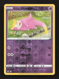 Galarian Slowpoke 054/198 Common Chilling Reign Pokemon Reverse Holo Near Mint - Image 1