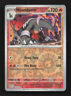 Houndoom 034/198 Common Scarlet & Violet Pokemon Reverse Holo Near Mint - Image 1