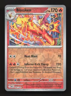 Blaziken 042/182 Rare Destined Rivals Pokemon Reverse Holo Near Mint - Image 1