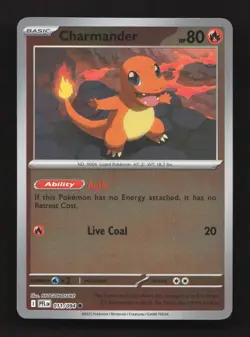 Charmander 011/094 Common Phantasmal Flames Pokemon Reverse Holo Near Mint - Image 1
