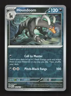 Houndoom 063/131 Common Prismatic Evolutions Pokemon Reverse Holo Near Mint - Image 1
