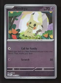 Mimikyu 042/094 Common Phantasmal Flames Pokemon Reverse Holo Near Mint - Image 1