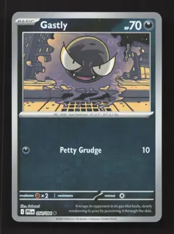 Gastly 054/094 Common Phantasmal Flames Pokemon Reverse Holo Near Mint - Image 1