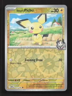 Ethan's Pichu 071/182 Common Destined Rivals Pokemon Reverse Holo Near Mint - Image 1