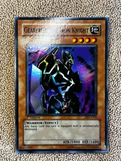 Yu-Gi-Oh! Gearfried the Iron Knight PSV-E101 Super Rare 1st Edition NM - Image 1