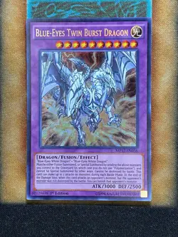 Yugioh Blue-Eyes Twin Burst Dragon MP17-EN056 Secret Rare 1st Ed LP - Image 1