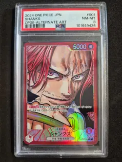 One Piece, Emperors in the New World, Shanks, PSA 8, OP09-001 Leader Alt Art - Image 1