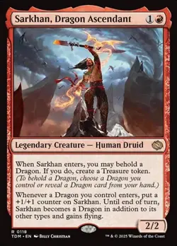 2x Sarkhan, Dragon Ascendant TDM LP MTG - Image 1