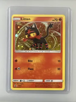 Pokemon TCG Litten Sun & Moon SM23 Black Star Promo NM 2017 - Image 1