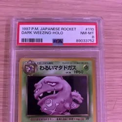 Japanese Pokemon TCG - Dark Weezing No. 110 Rocket Gang Holo Vintage - PSA 8 - Image 2