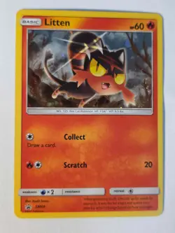 Litten - SM08 SM08 Holo Promo Sun & Moon Promo Pokemon Cosmo HOLO NM/M - Image 1