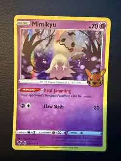Mimikyu 081/189 Holofoil Promo Trick or Trade BOOster Pokemon Near Mint - Image 1