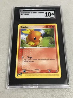 2003 Pokemon Ex Ruby & Sapphire Torchic - Non Holo #74 SGC 10 Gem Mint - Image 1