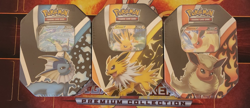 Pokemon TCG Jolteon V Flareon V Vaporeon V Tins Set Of 3 Eeveelutions Sealed - Image 1