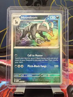 Houndoom 63/131 Pokemon TCG S&V Prismatic Evolutions Masterball Reverse Holo NM - Image 1