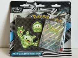 Pokemon TCG Scarlet Violet Black Bolt Tech Sticker Collection 3-Pack Blister New - Image 1