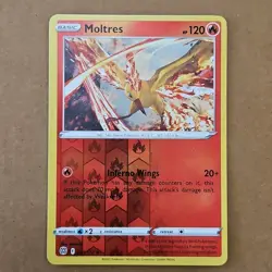 Pokemon Moltres (21/186) Brilliant Stars NM REVERSE HOLO Foil TCG CCG - Image 1