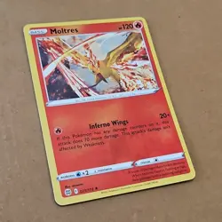 Pokemon Moltres (21/186) Brilliant Stars NM REVERSE HOLO Foil TCG CCG - Image 2