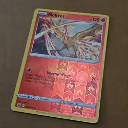 Pokemon Moltres (21/186) Brilliant Stars NM REVERSE HOLO Foil TCG CCG - Image 3