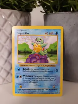 1999 Near Mint Squirtle Shadowless Base Set Pokemon 63/102 - Image 1