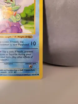 1999 Near Mint Squirtle Shadowless Base Set Pokemon 63/102 - Image 5