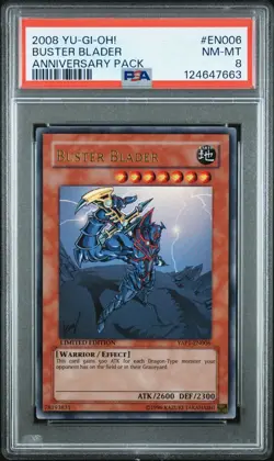 2008 Yu-Gi-Oh! Buster Blader Anniversary Pack YAP Limited Edition Ultra PSA 8 - Image 1