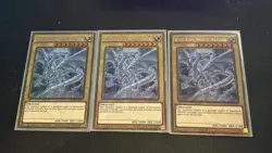 Yu-Gi-Oh! Blue Eyes White Dragon MVP1-ENGV4 Limited Edition x3 Playset NM - Image 1