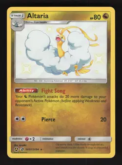 Altaria SV37/SV94 Pokemon Hidden Fates Holo Card - Image 1