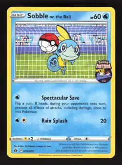 Sobble on the Ball 005/005 Pokemon Futsal Promo Holo Card - Image 1