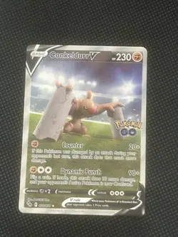 Conkeldurr V 040/078 Pokemon GO Full Art Holo Ultra Rare Pokemon TCG Card - Image 1