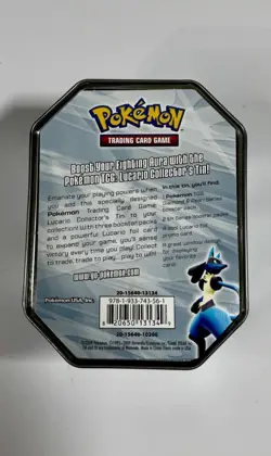Empty Pokemon Diamond & Pearl Lucario Collector Card Metal Tin 2007 **TIN ONLY - Image 3