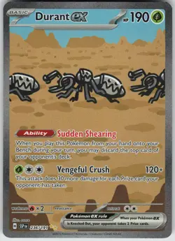 Pokemon Durant ex - 236/191 SV08: Surging Sparks Special Illustration Rare NM - Image 1
