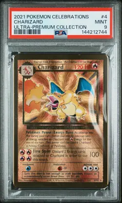 2021 POKEMON CELEBRATIONS ULTRA-PREM COLL #4 CHARIZARD PSA 9 - Image 1