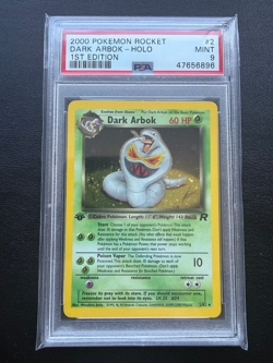 Dark Arbok PSA 9 HOLO Rocket 1. 1st Edition 2000 Pokemon Dunkles Pokemon 2/82 - Image 1